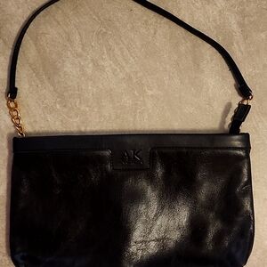 Vintage? Anne Klein Womans Leather Purse 11 Inches Wide Polished Style
